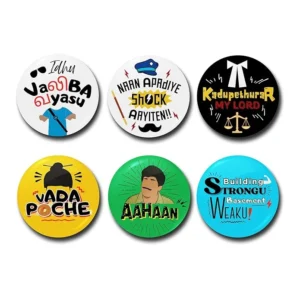 Vadivel Quotes Badges - Set 1